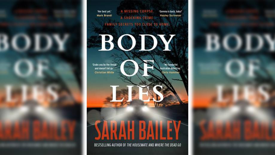Body of lies book cover by Sarah Bailey