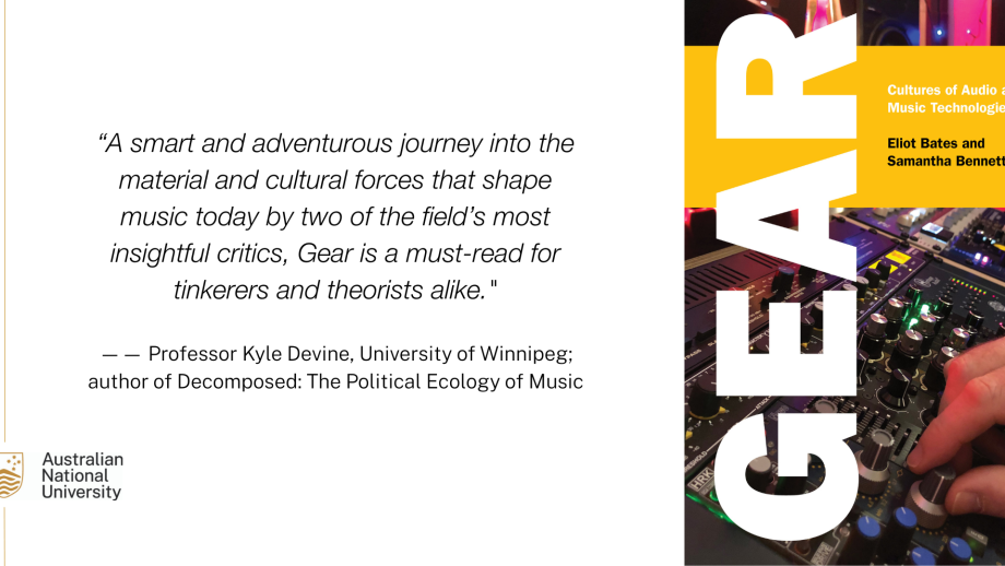 Book launch - ‘Gear: Cultures of Audio and Music Technologies’ with Professor Samantha Bennett   