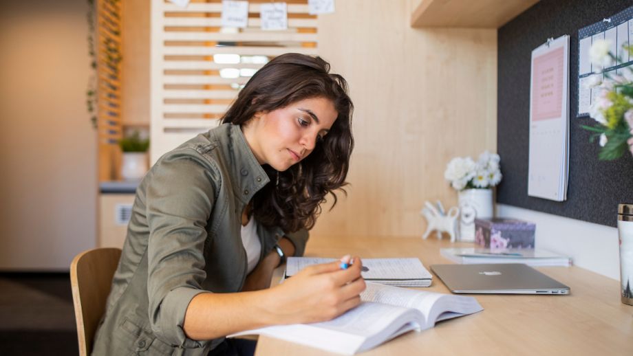 Woman reading.
