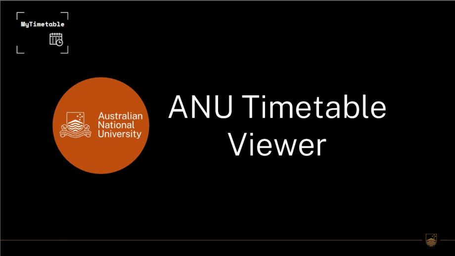 ANU Timetable Viewer
