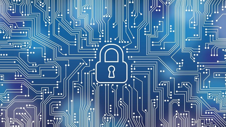 Image of circuit board with lock in the middle, suggesting IT security, by akitada31 on pixabay, free to use under Pixabay license.