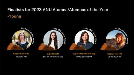 Finalists for 2023 ANU Young Alumna/Alumnus of the Year