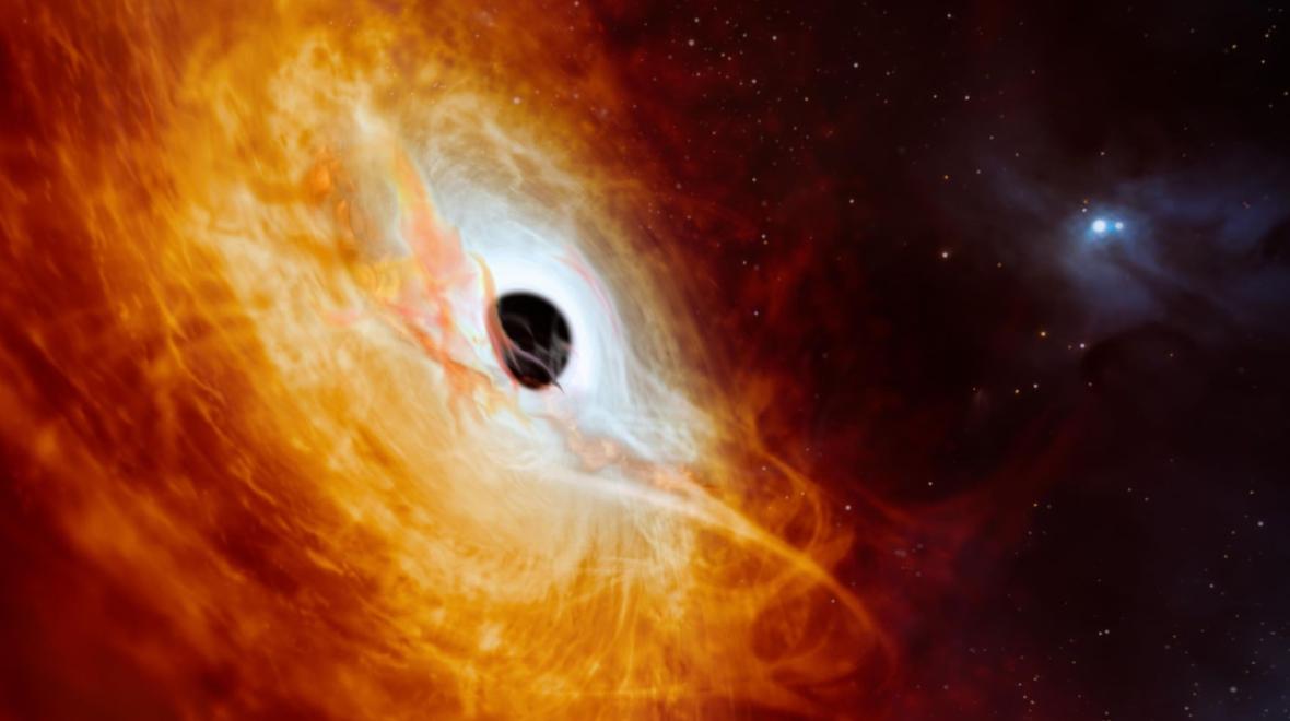 Monster black hole devouring one sun every day